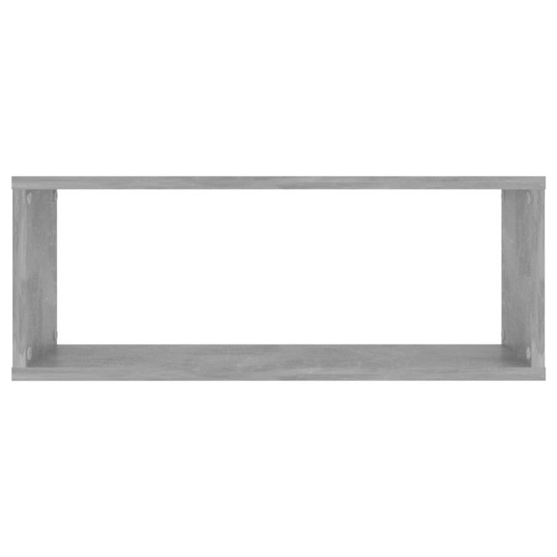 vidaXL Mensole Parete a Cubo 2pz Grigio Cemento 60x15x23cm Multistrato - 5