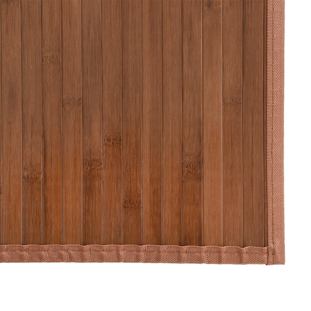 Tapis rectangulaire marron 80x200 bambou - 6
