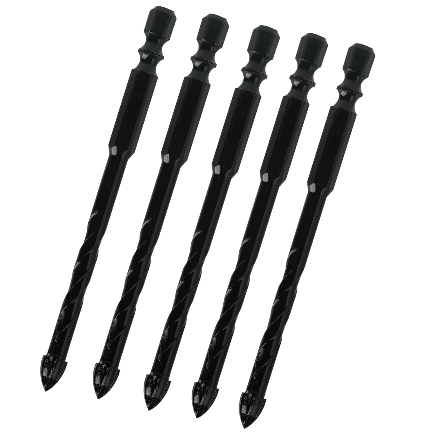 Zestaw 5 wierteł 8 mm do płytek i szkła, profesjonalne wiertła z węglika wolframu do wiercenia w ceramice i murze (8 mm)