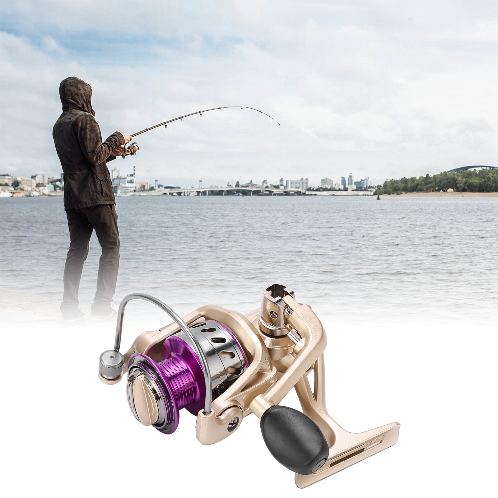 Mulinello 5.2:1 5+1BB Destra Sinistra Mulinello da pesca intercambiabile Coppa in metallo - 3