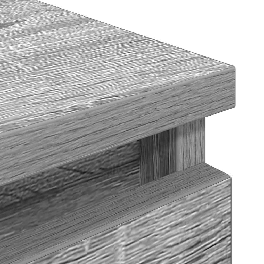 Meuble TV sonoma gris 100x35x54 bois d'ingénierie - 9