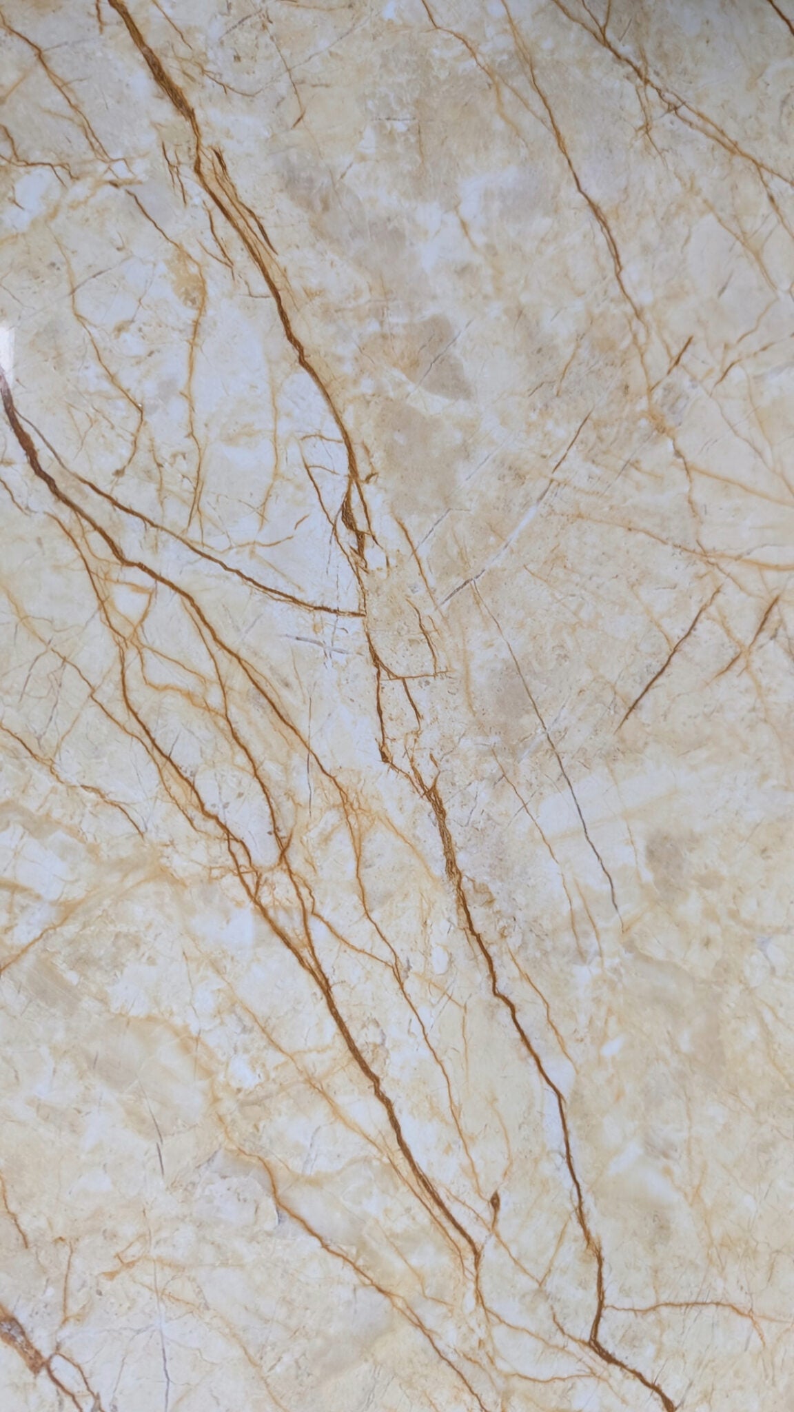 Revestimiento/Placa decorativa de pared PVC efecto Marmol CREMA MARFIL 2800 x 1220 x 3 mm Vetas Marrones - 3