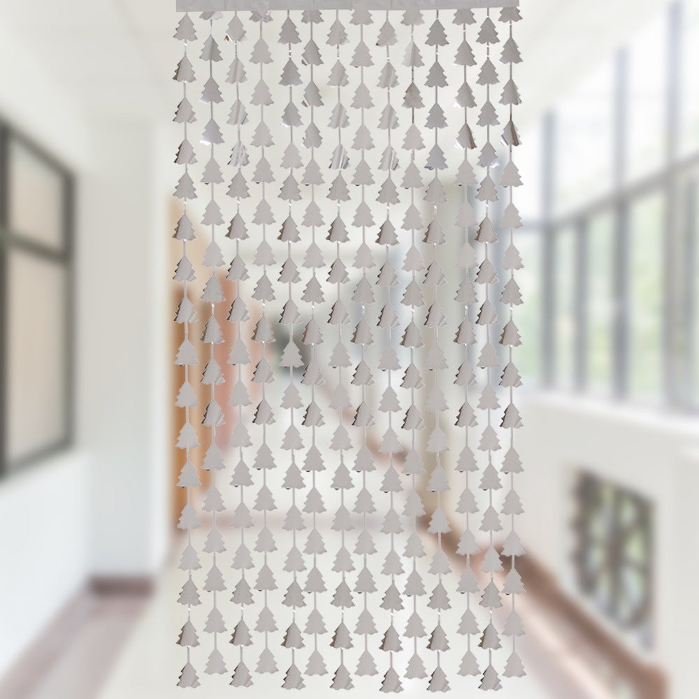 Lot De 6 Rideaux à Franges Métalliques + Papier Crépon - Décoration Fête Noël Anniversaire