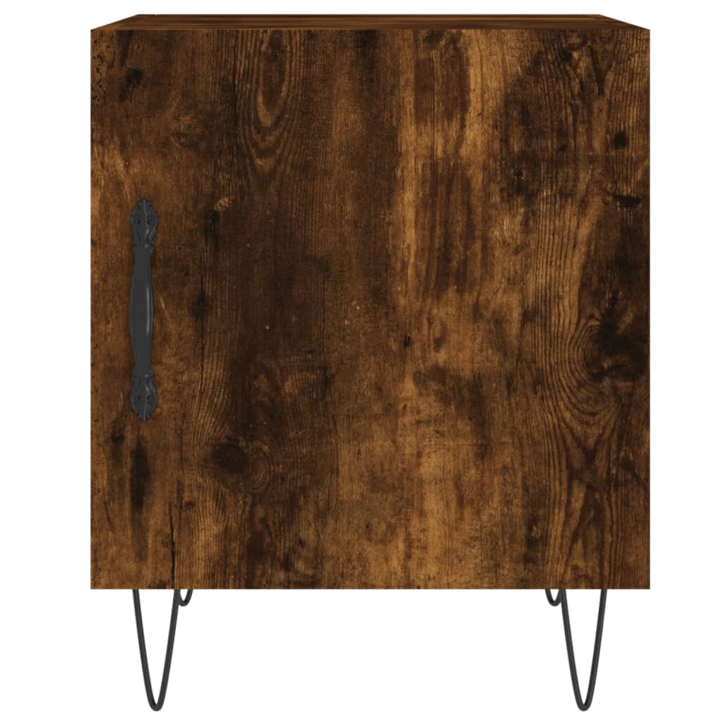 Maison Exclusive - Tables de chevet 2 pcs chêne fumé 40x40x50 cm bois d'ingénierie - 6