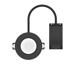 Kit Support Spot GU10 LED Rond Blanc 120mm Vitre Opaque Avec Ampoule LED 6W - Blanc Froid 6000k 8000k Silamp