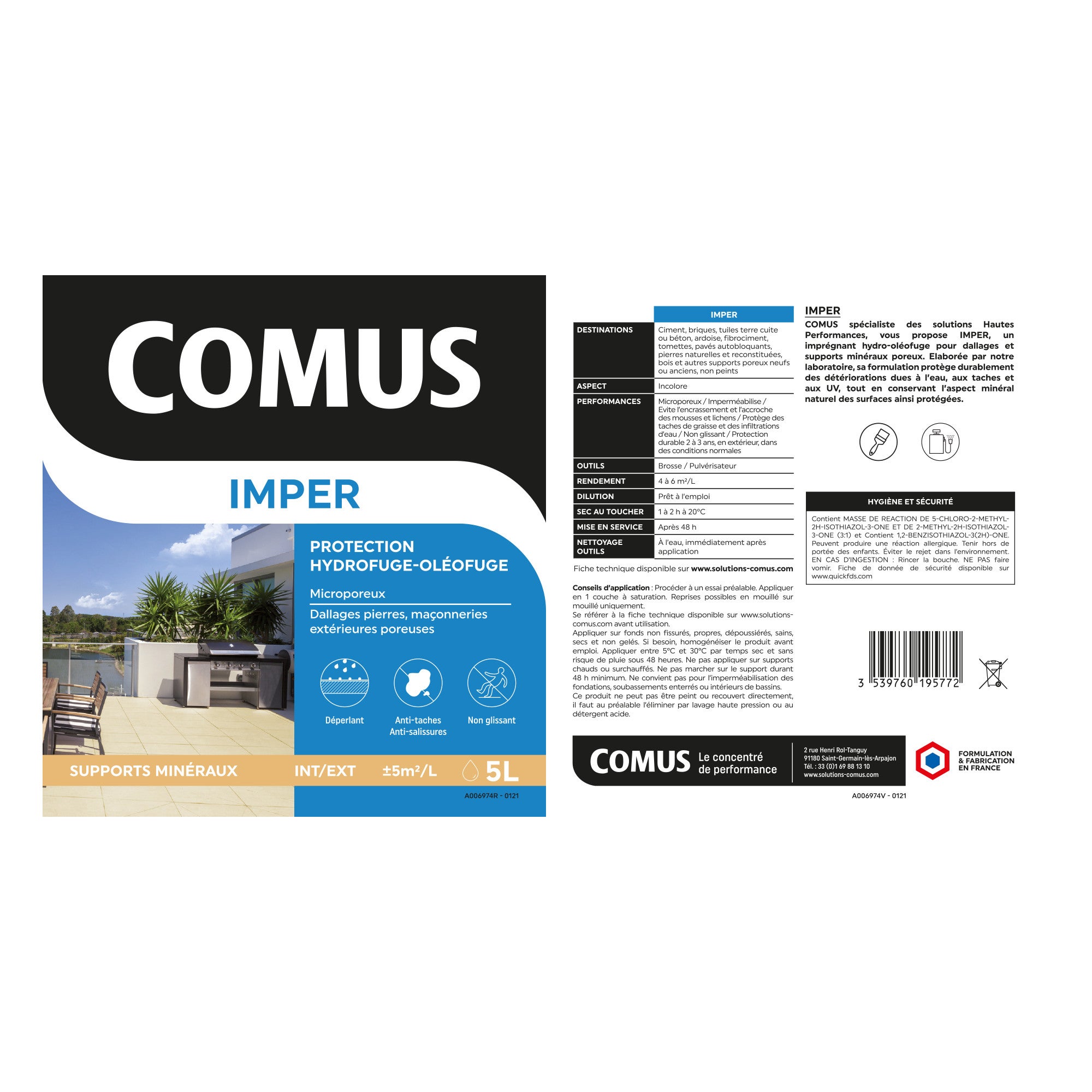 COMUS IMPER 5L - Protection hydrofuge et oléofuge - COMUS - 2