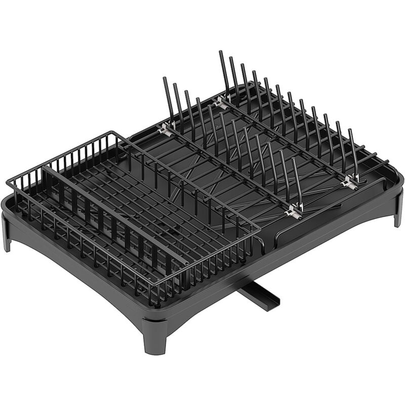 Ociekacz do naczyń do zlewu Ociekacz do naczyń ze stali nierdzewnej 43 x 33 CM - Ociekacz do naczyń o dużej pojemności - Metalowy ociekacz