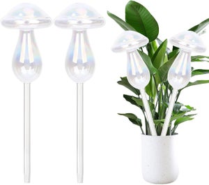 8 Sfere Per Irrigazione Automatica Piante Haawooky - Globi In Vetro A Forma Di Fungo, Per Piante Da Interno/Esterno - 4