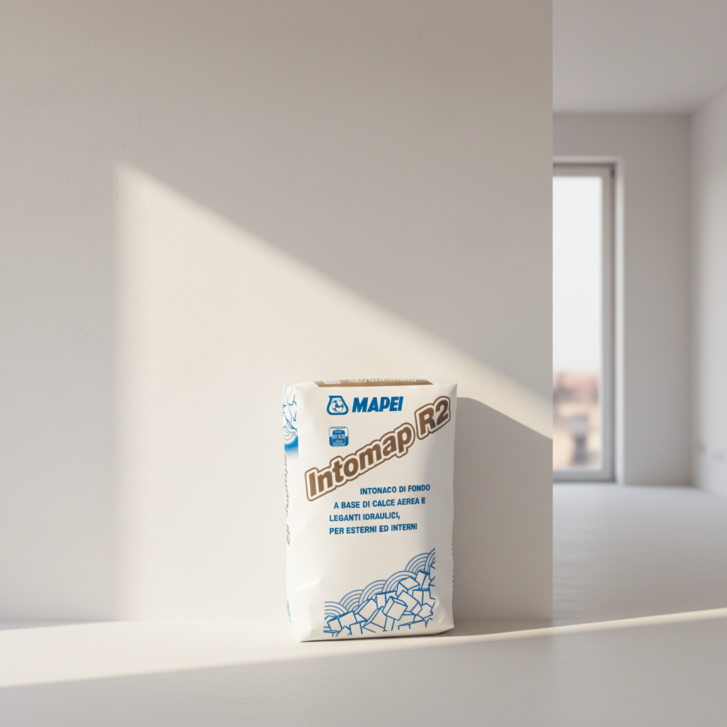 Intonaco Cementizio Fibrorinforzato Intomap R2 Fibro Mapei Grigio 25 Kg - 4