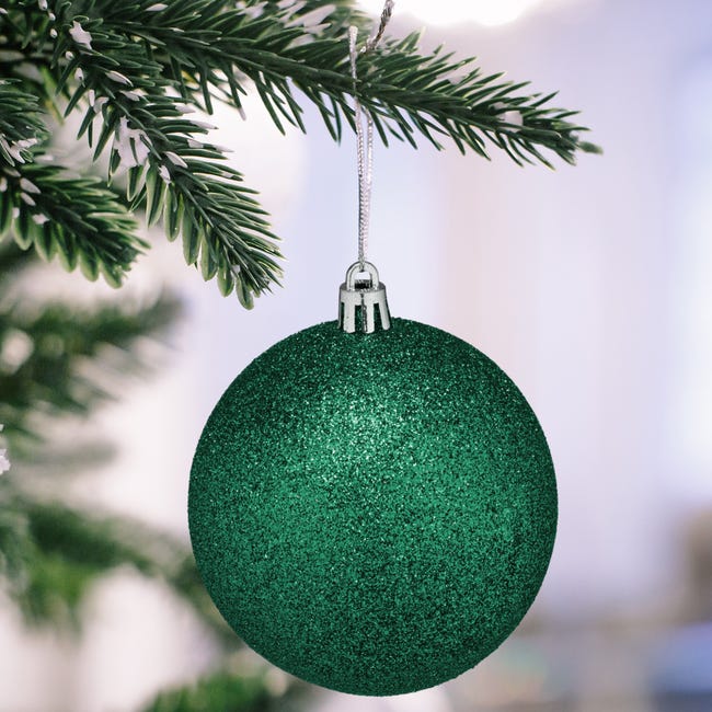 Boules De Noël Noires En Plastique - Lot De 110 Décorations Avec Guirlandes, Cœurs, étoiles, Pour Sapin