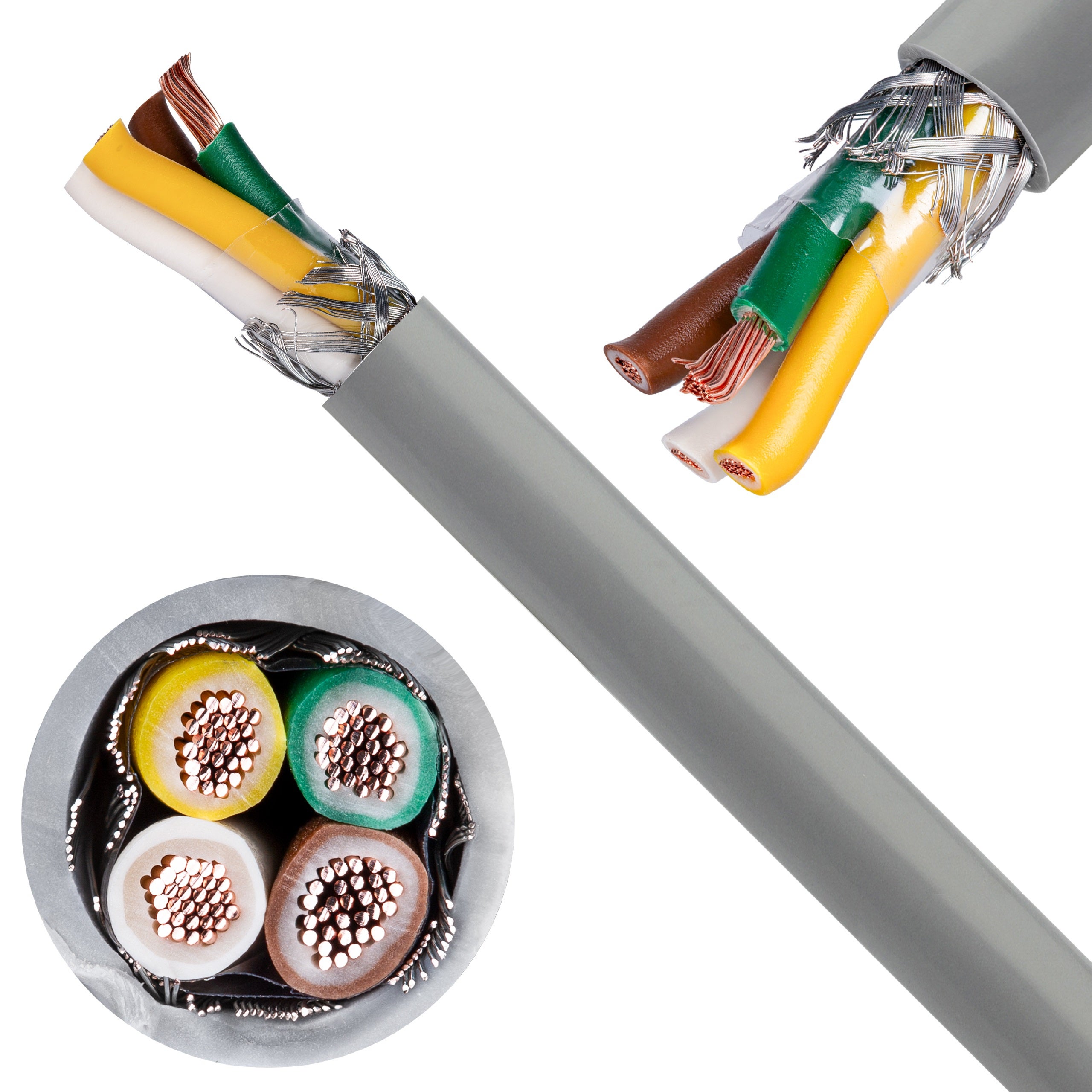 Kabel sterowniczy BiT LIYCY 4x0,75mm2 szary 300/300V ekranowany olejoodporny linka Bitner 500m