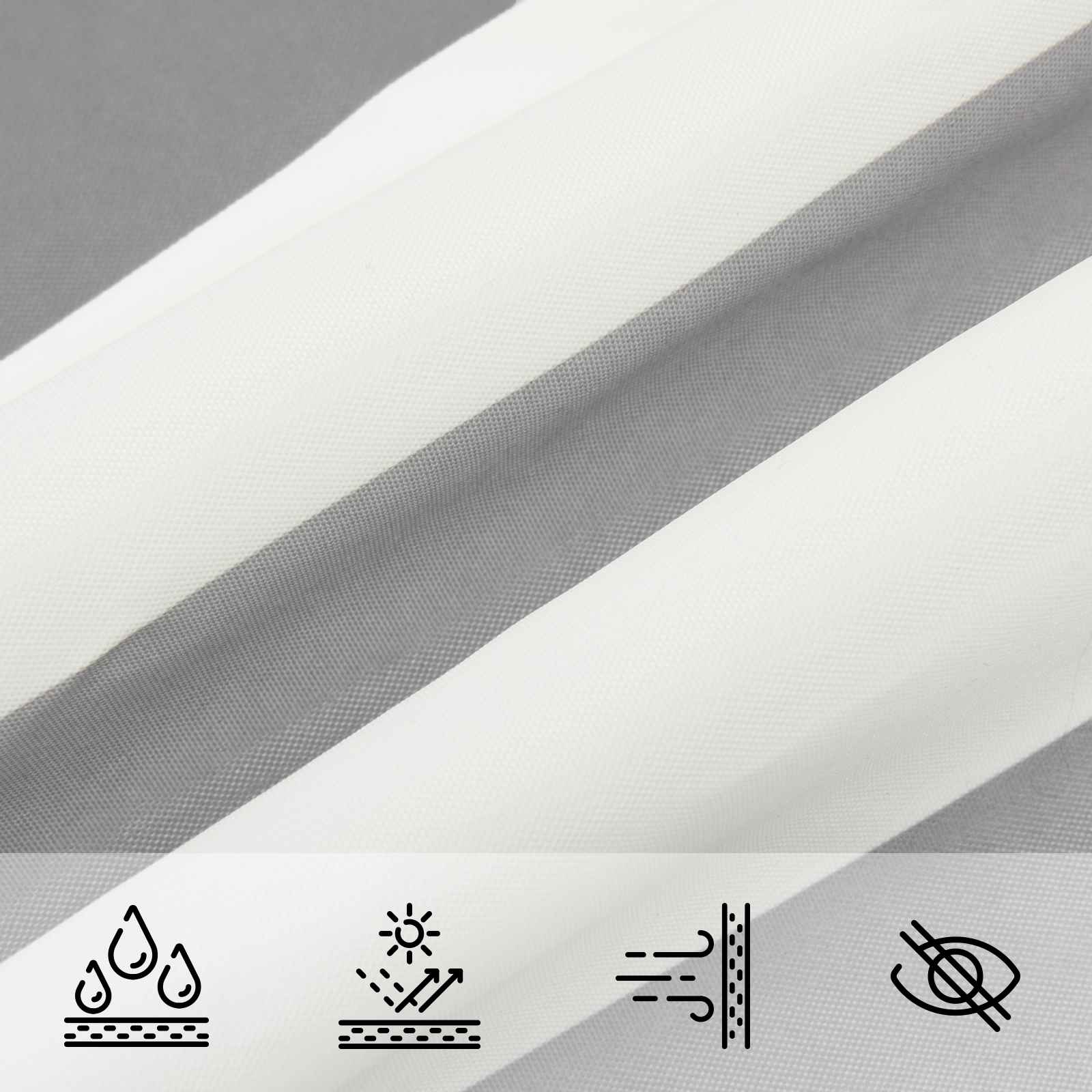 Voile d'ombre triangulaire en 100 % polyester Oxford, pour la terrasse, 5 × 6 × 6 m - 6