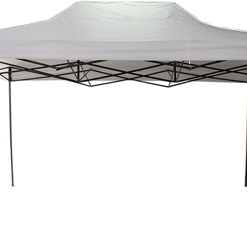 Rebecca Mobili Zamykana altana Biały metalowy poliester z pokrowcem Kemping Imprezy targowe 3,1 x 4,5 x 3 m