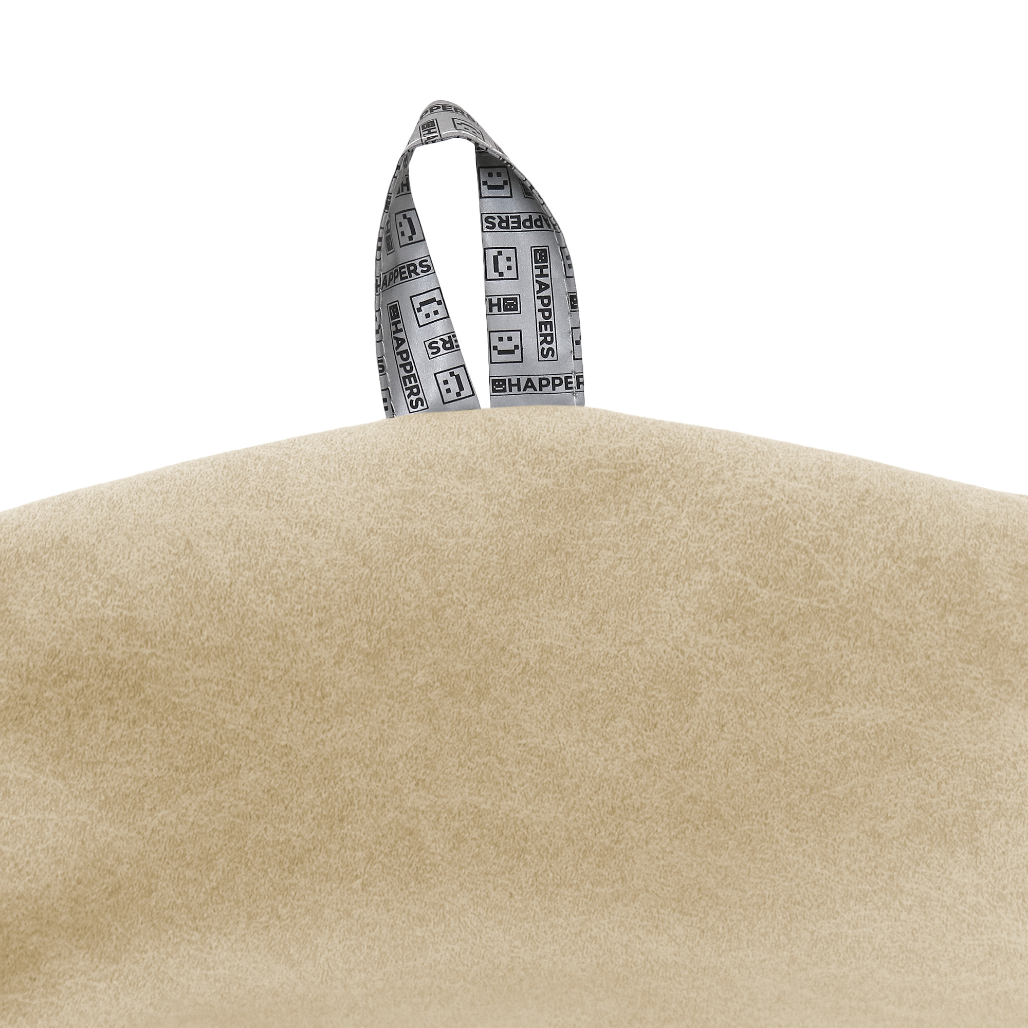 Pouf Enfant Velours Vintage Beige Unique - 4