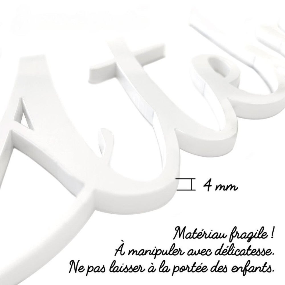 Plaque de Porte Maison Toilettes, Salon, Chambre, Buanderie, Bain, Cuisine? Mot Décoratif Porte Autocollant 3D Plexi Noi - 5