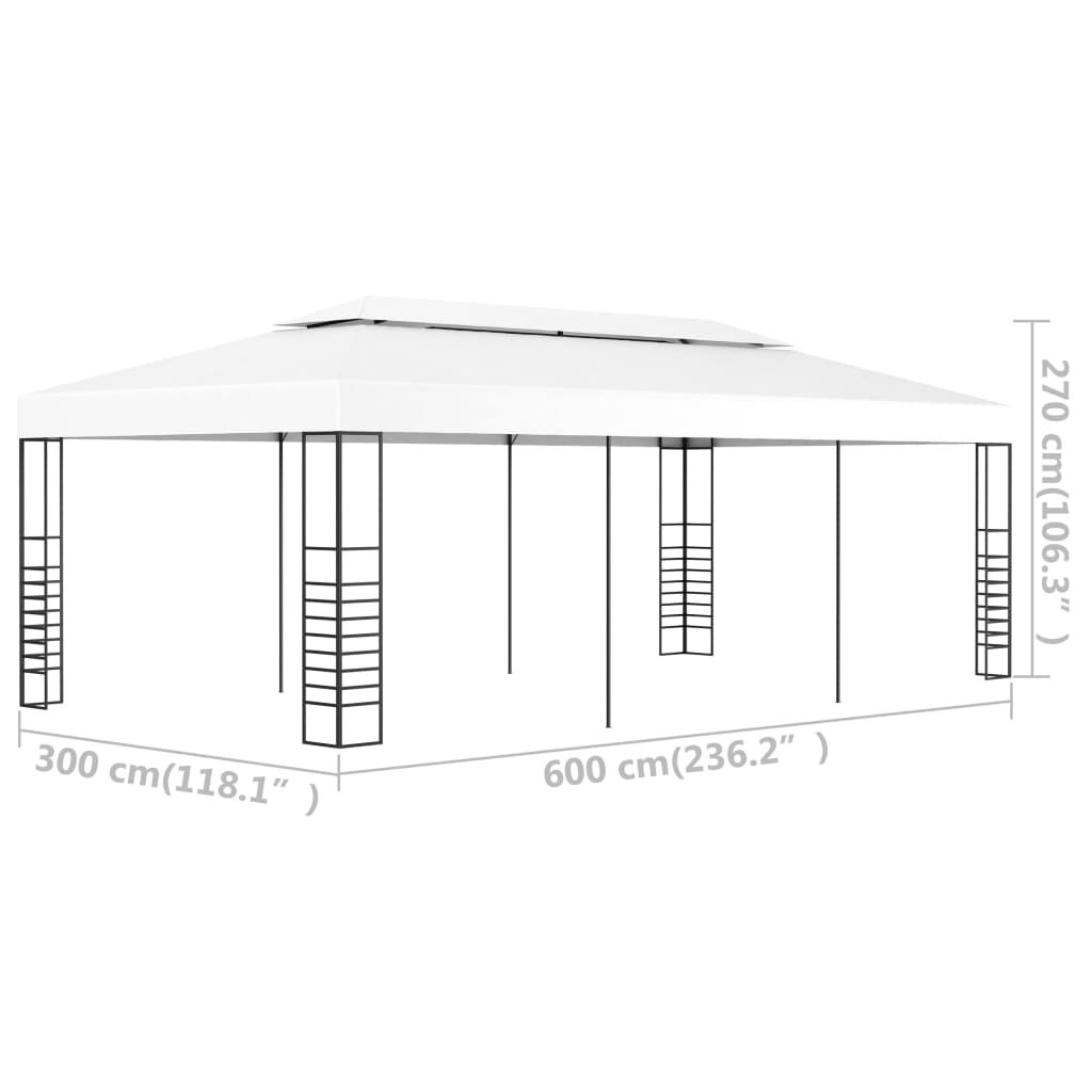 Maison Exclusive - Tenda Gazebo 6x3 m Bianco - 6