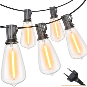 Guirlande Lumineuse LED 2m, 20 Lumières Blanc Chaud - Fonctionne Sur Piles, Minuterie 6h/18h, Avec Pinces
