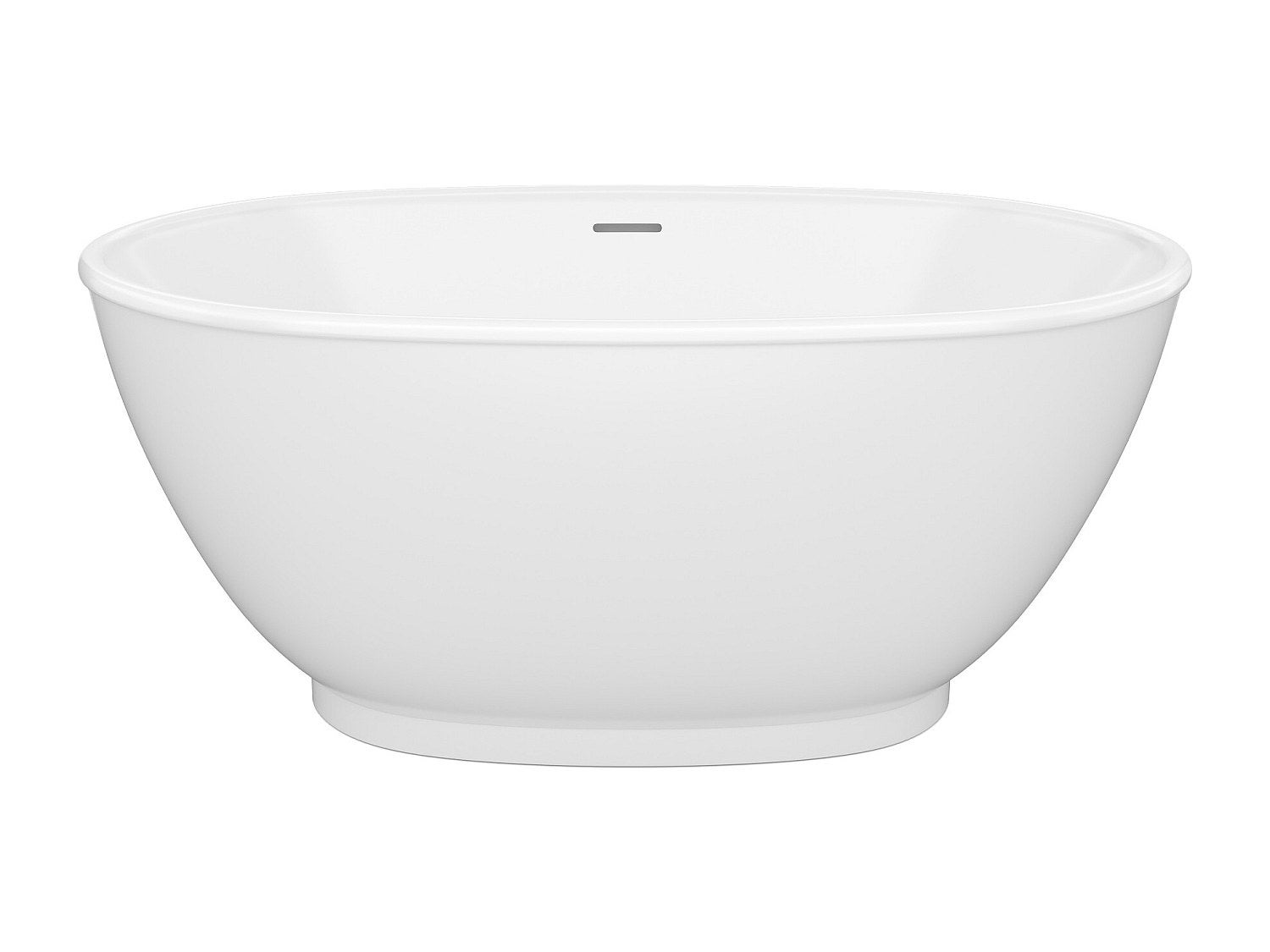 Wanna wolnostojąca owalna - 186 l - 130 x 70 x 57 cm - Biały z połyskiem - Akryl - MOBULA