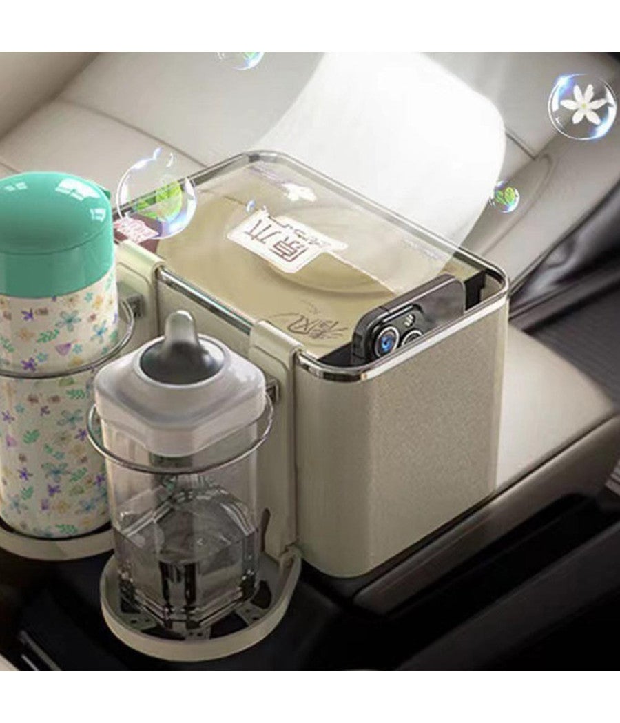 Trade Shop - Organizer Per Bracciolo Universale Portaoggetti Per Auto Con Porta Bicchieri - - 8