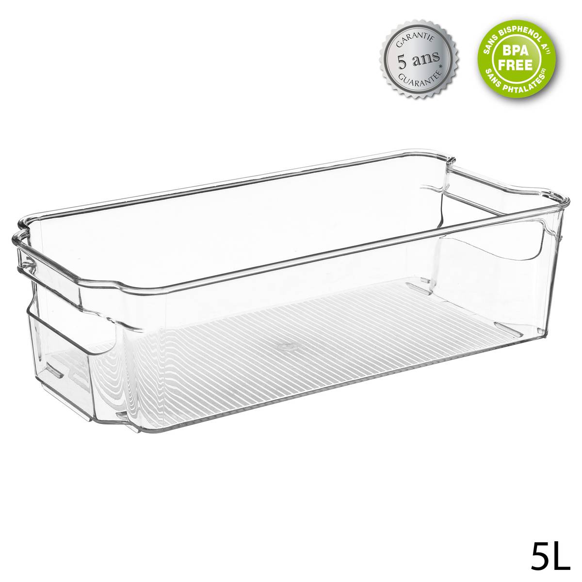 POJEMNIK DO LODÓWKI 5L z tworzywa sztucznego z uchwytami