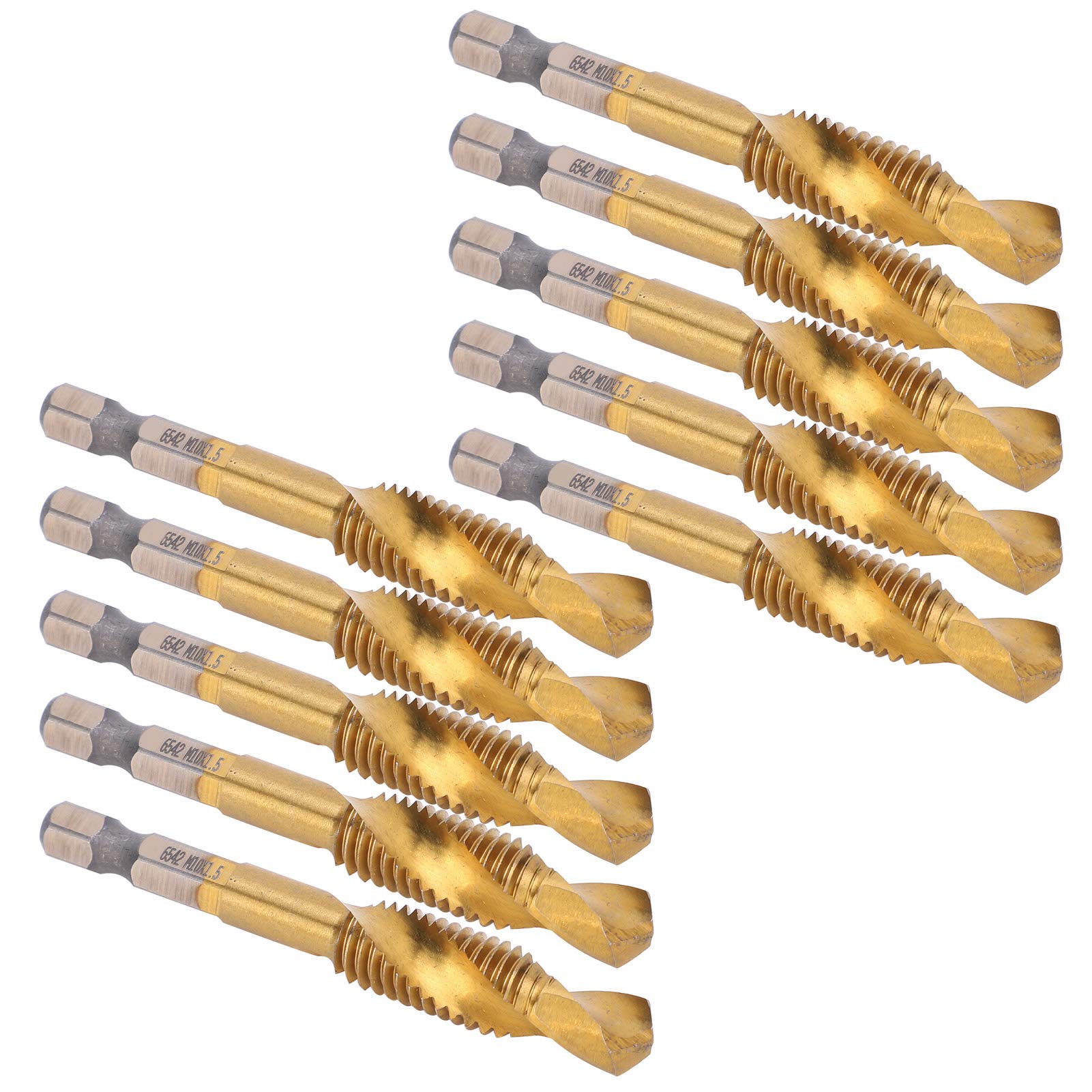 Juego De 10 Brocas De Metal HSS Recubiertas De Titanio – 3/16 Pulgadas (4.76mm) De Diámetro. Brocas Helicoidales De Longitud Estándar Para Metal, Cobre Y Aluminio