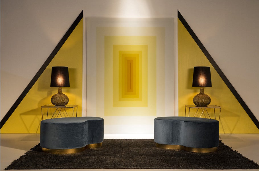 Pied de lampe verre et métal doré Randy - 3