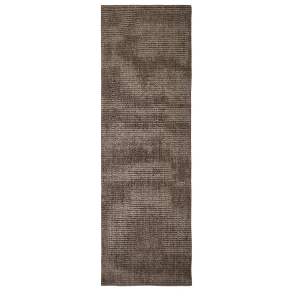 Alfombra de dormitorio | felpudo | alfombra de sisal natural marrón 80x250 cm cfw32034
