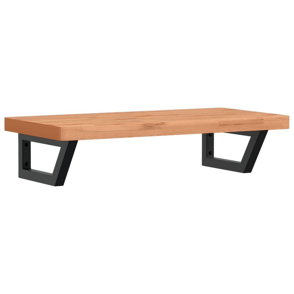 Maison Exclusive - Ripiano a Parete per Lavabo in Acciaio e Massello di Faggio - 2