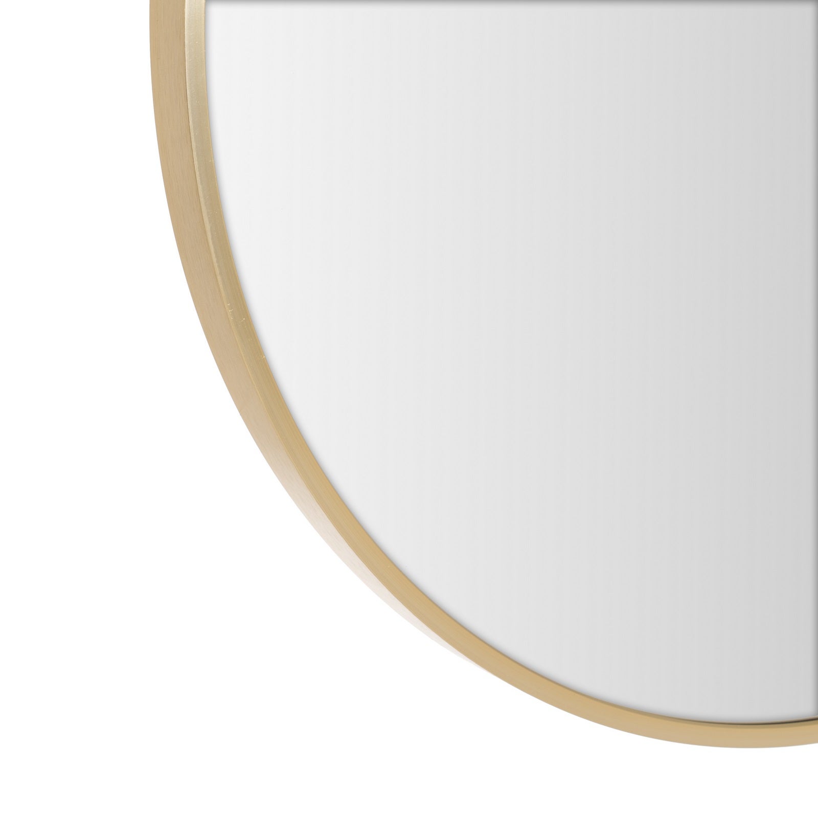 Espejo de pared redondo con marco de aluminio dorado de 60 cm LOLAhome - 6