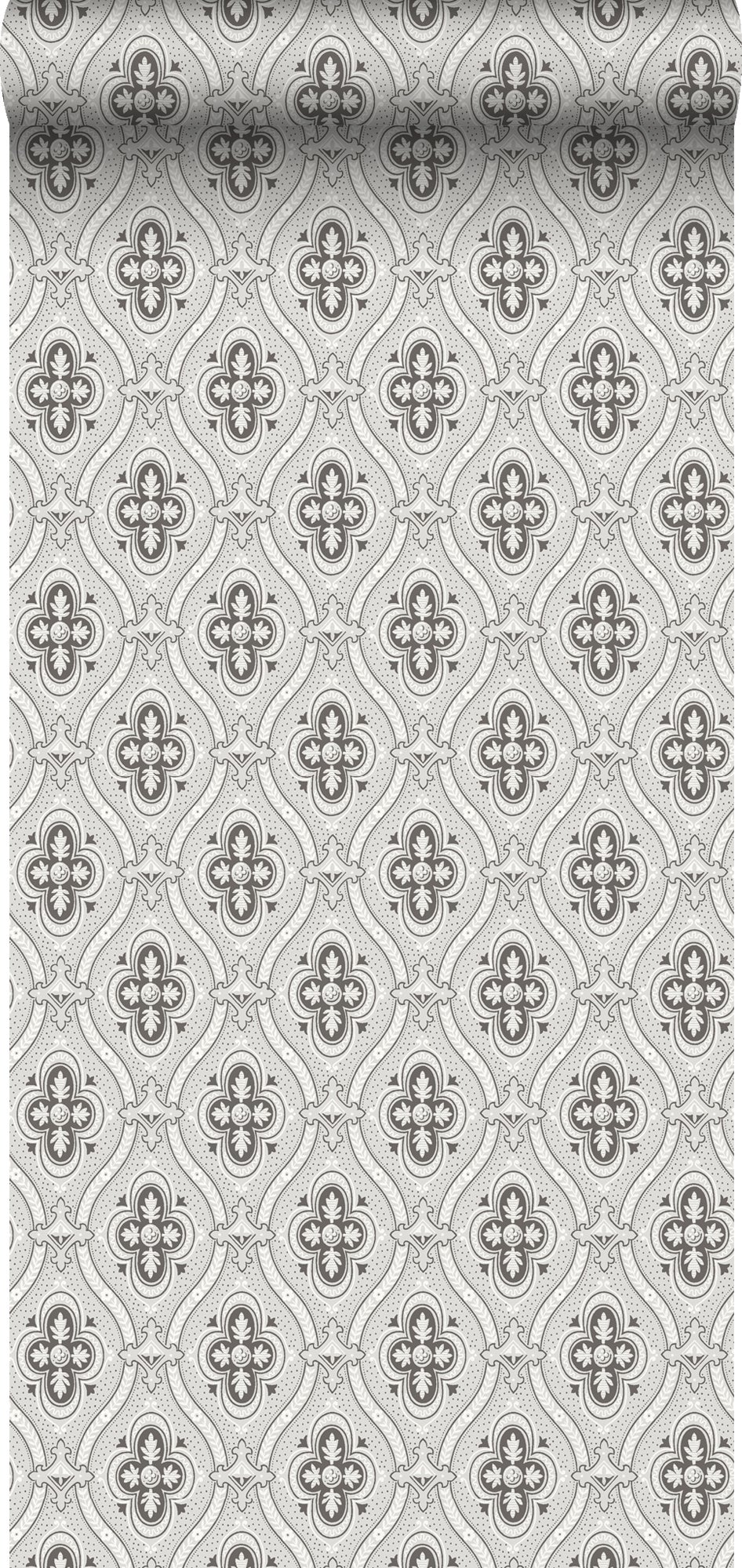 Tapeta ozdoby retro szarym,brązowymIbiałym - 53 cm x 10.05 m - BORASTAPETER