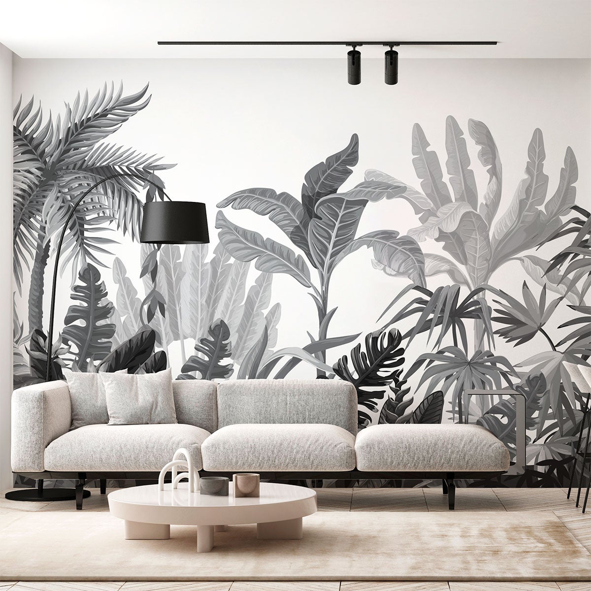 Papel tapiz panorámico jungla pre-pegado húmedo h 250 x l 360 cm - adhesivo de pared - revestimiento sticker mural decorativo