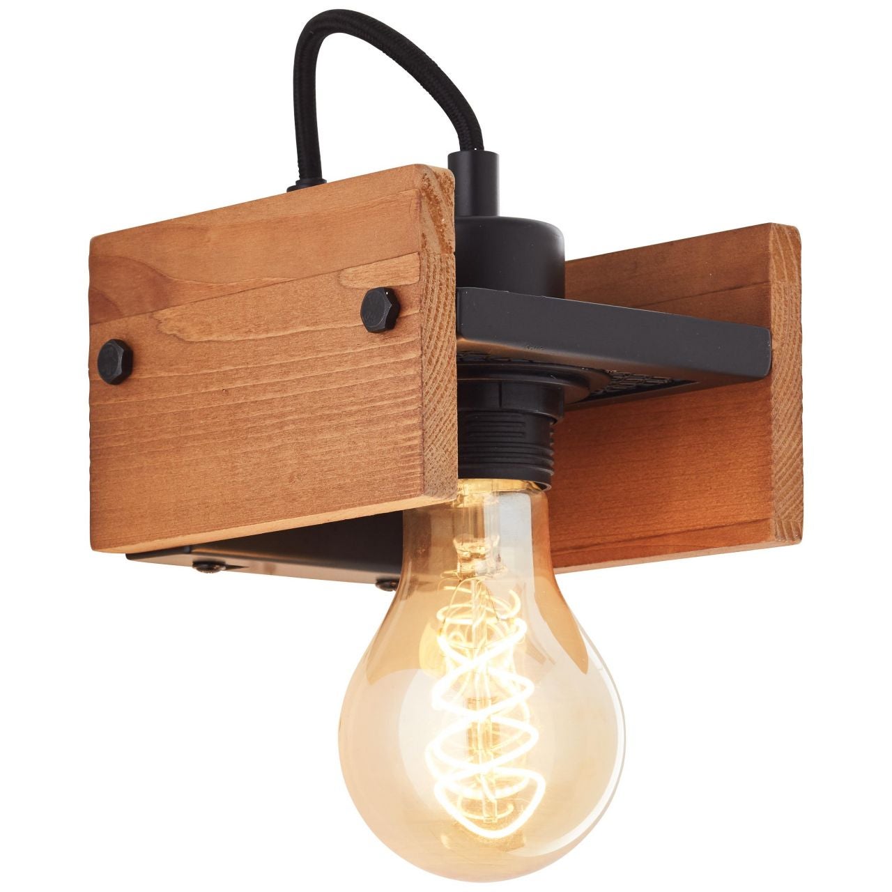 Brilliant lampa Tyas spot cocarde 3 żarówki czarny złoty plastik/czarny metal 3x D45, E14, 28 W