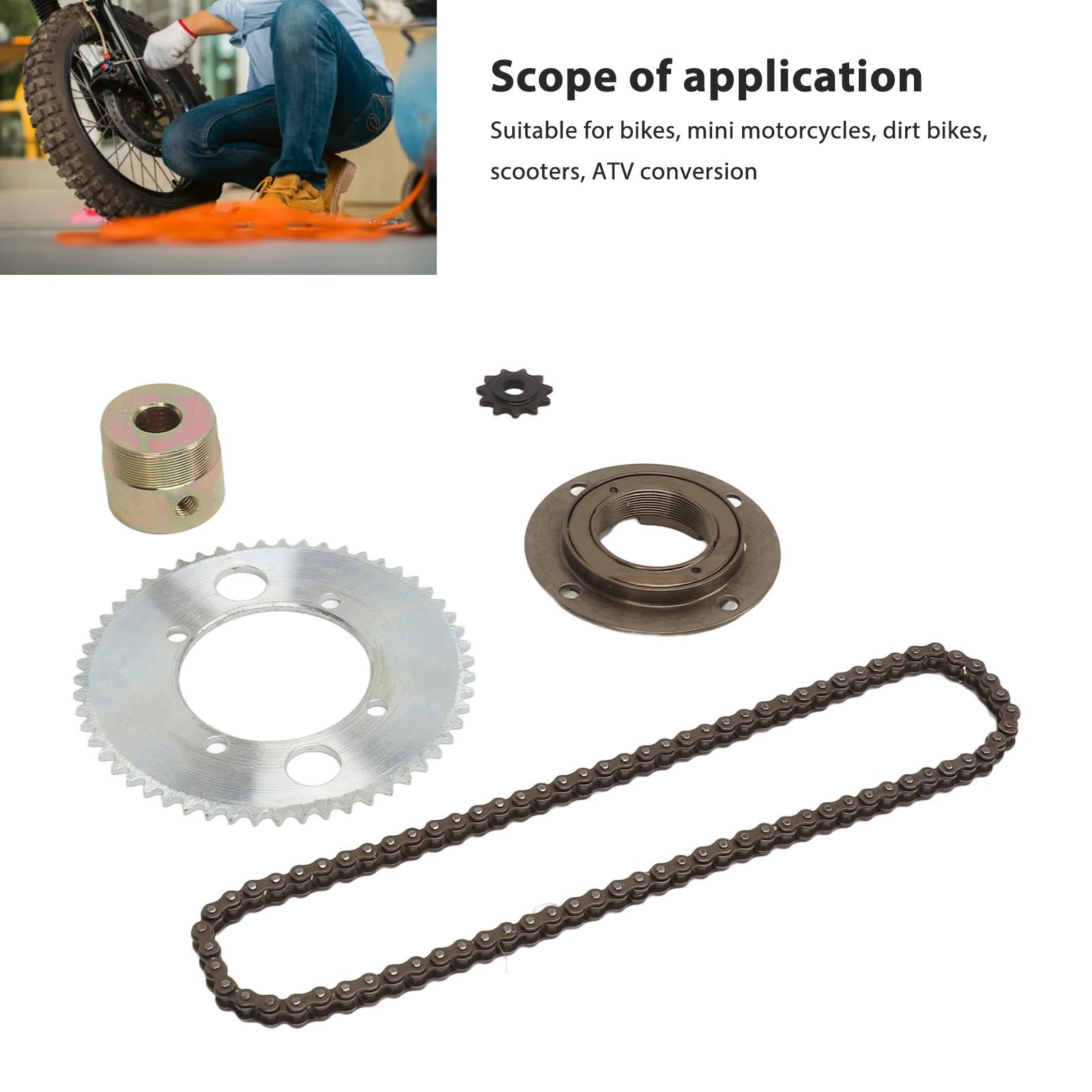 Chaîne Moto Alliage Remplacement Petite Cylindrée Chaîne D'entraînement Pour Mini-moto - 25H, 72/144 Maillons, Pour Petites Motos Et Minimotos Chaîne Remplacement Mini Moto