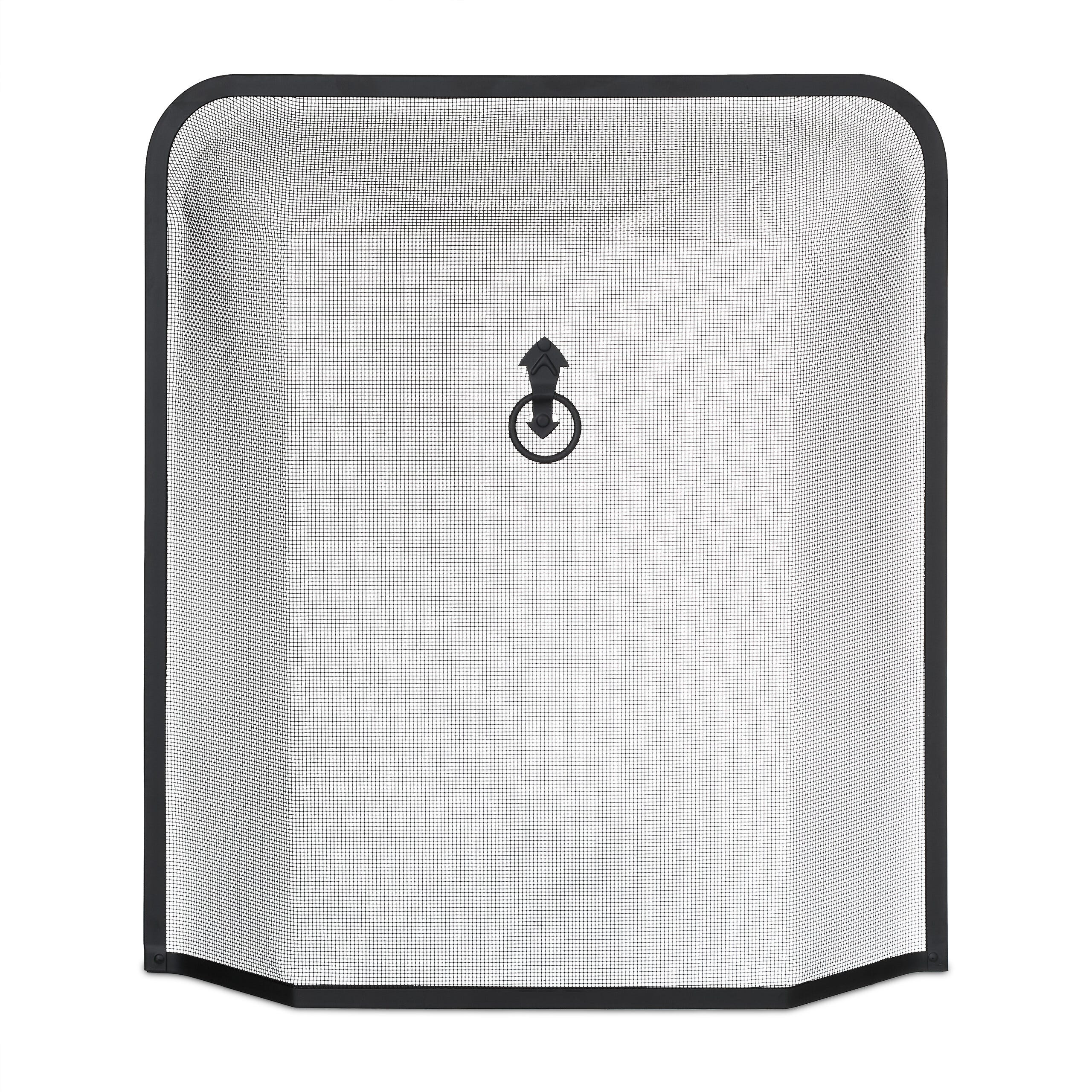 Griglia Parascintille Per Camino Relaxdays - 4 Pannelli, 54x97.5 Cm, Nero/Argento - Foto 3