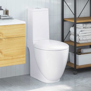 Toilette à Sortie Arrière Noire - Céramique, Chasse Double 3/6L, Fermeture Douce, Dimensions 65x38.5x84.5 Cm