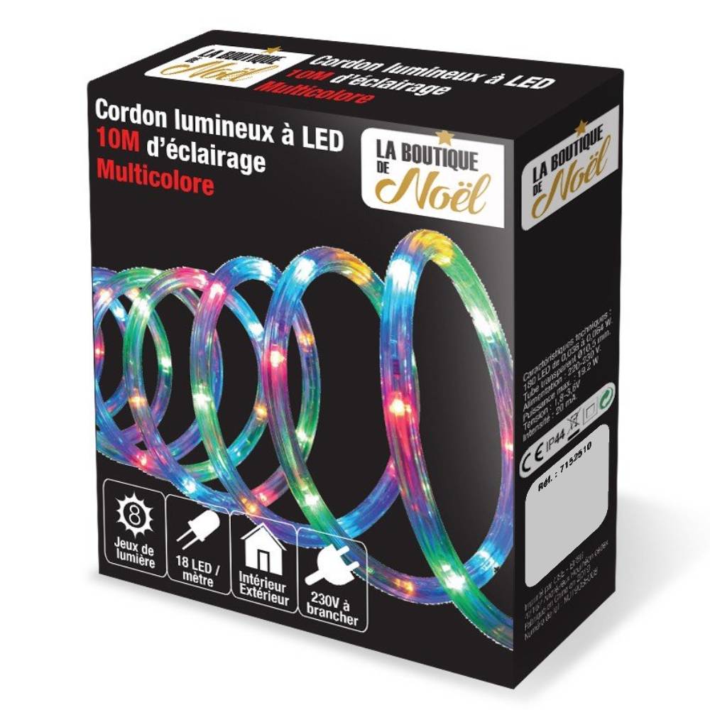 Cordon lumineux LED extérieure - 6, 10, 18 ou 40 mètres - 10 mètres - Translucide - 3