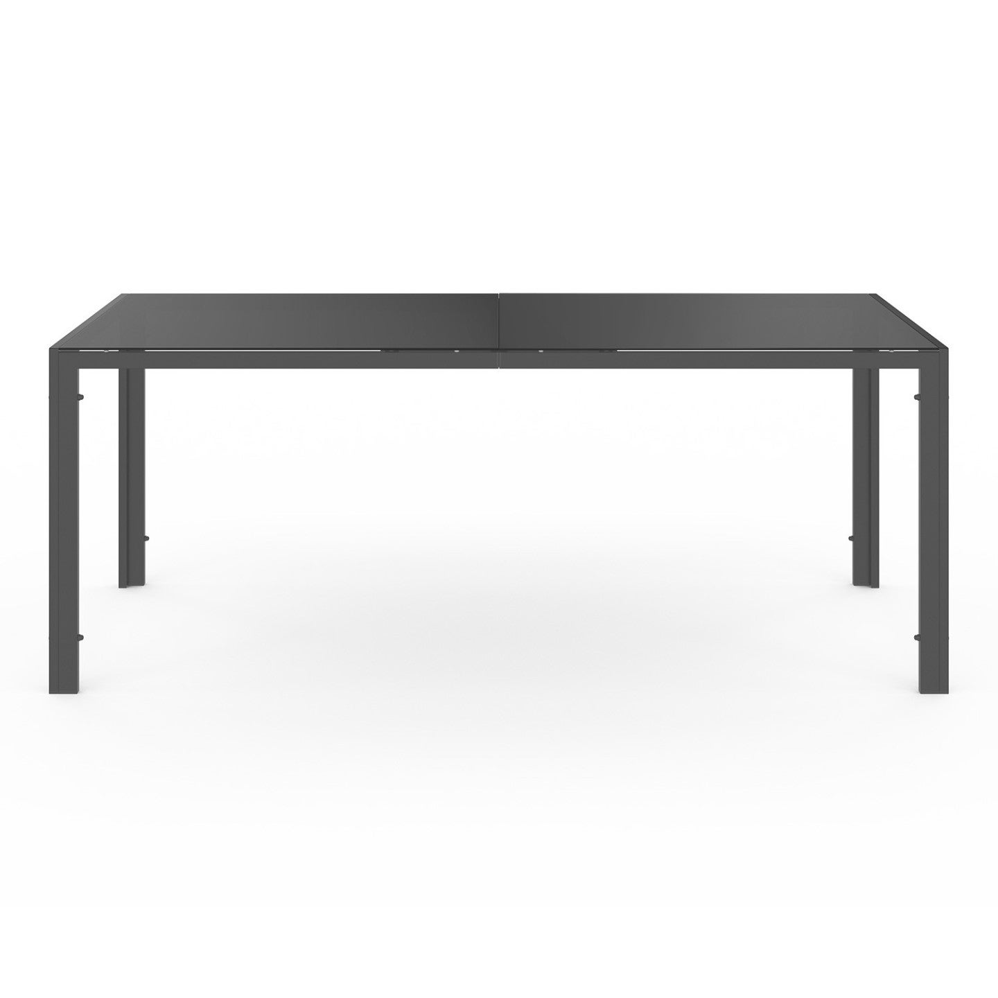 Salon de jardin MADRID table 190 CM et 8 chaises empilables gris anthracite - 3