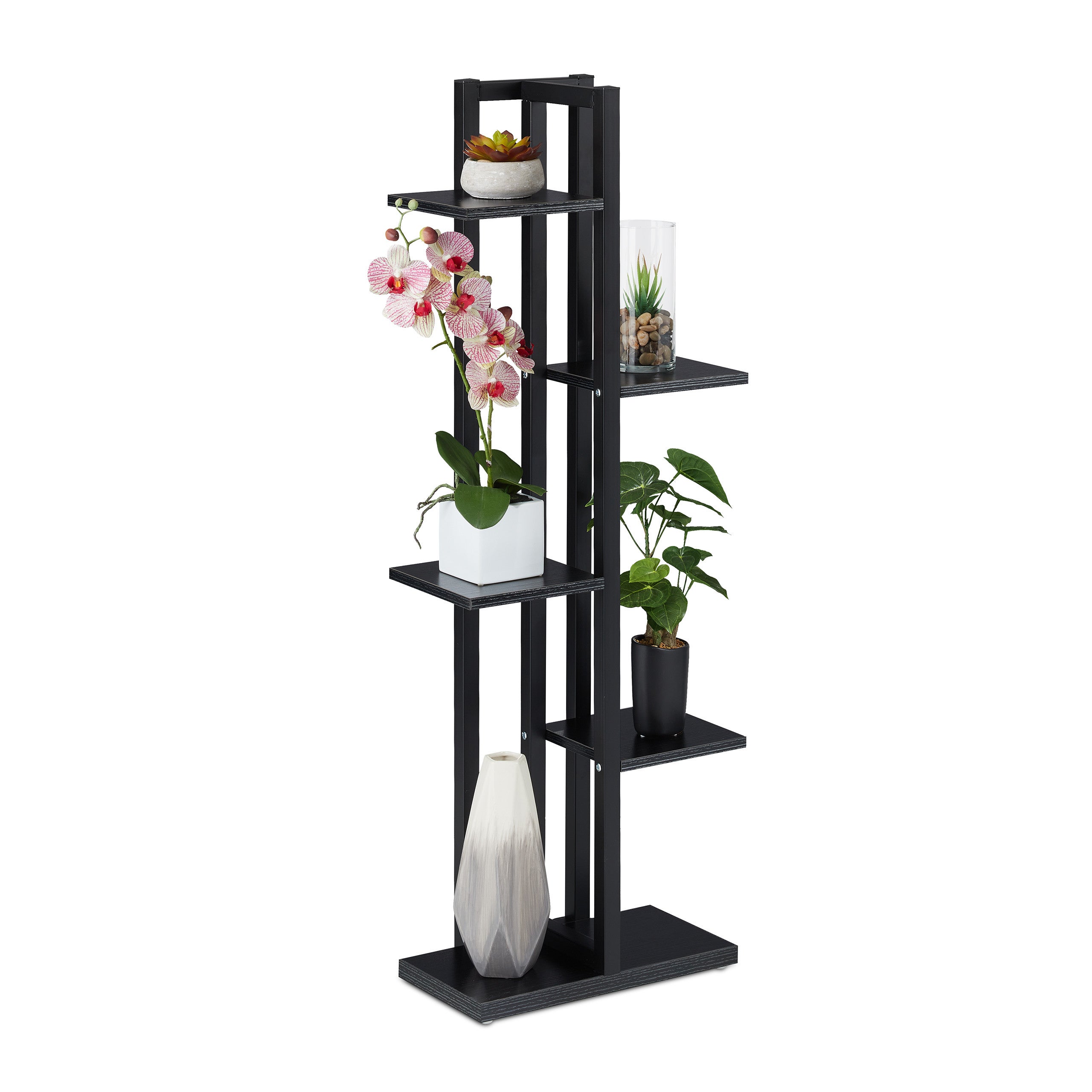 Relaxdays Porta Piante in Legno, Scaffale a 3 Piani | FindTheDeal