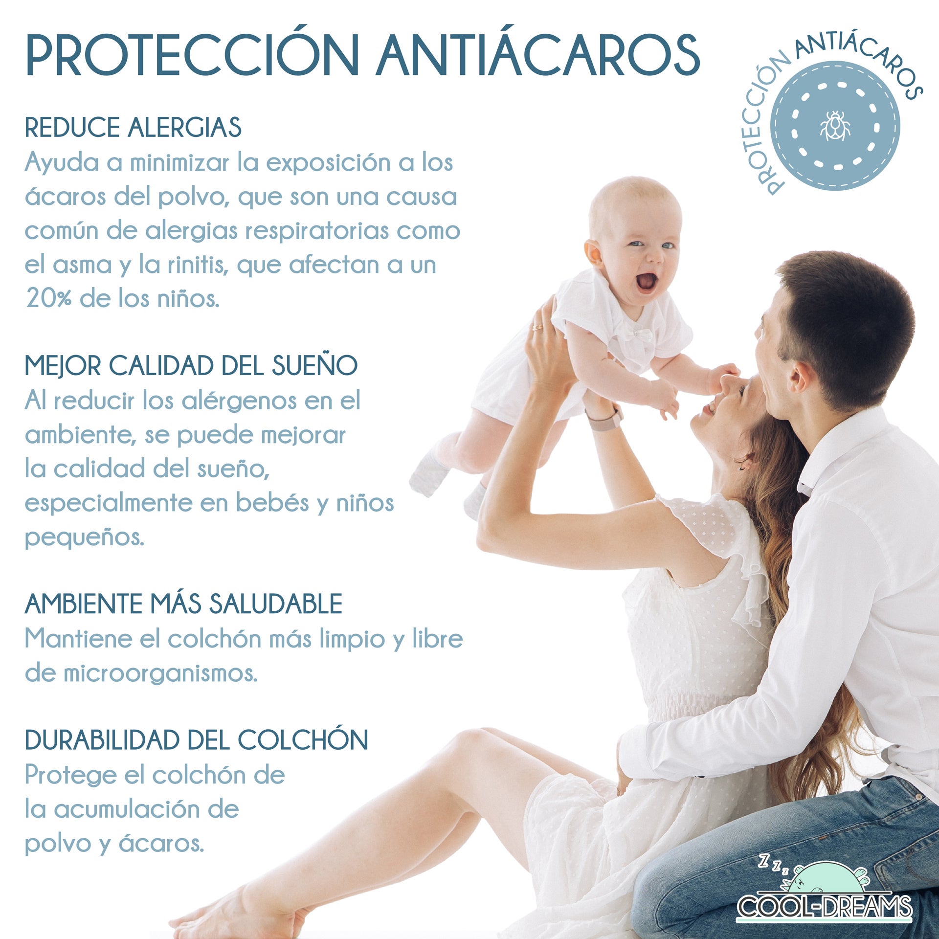 Protector de colchón para cuna 120x60 100% algodón e impermeable, hipoalergénico, anti-bacteriano y anti-acaros Fabricado 100% en España - 5