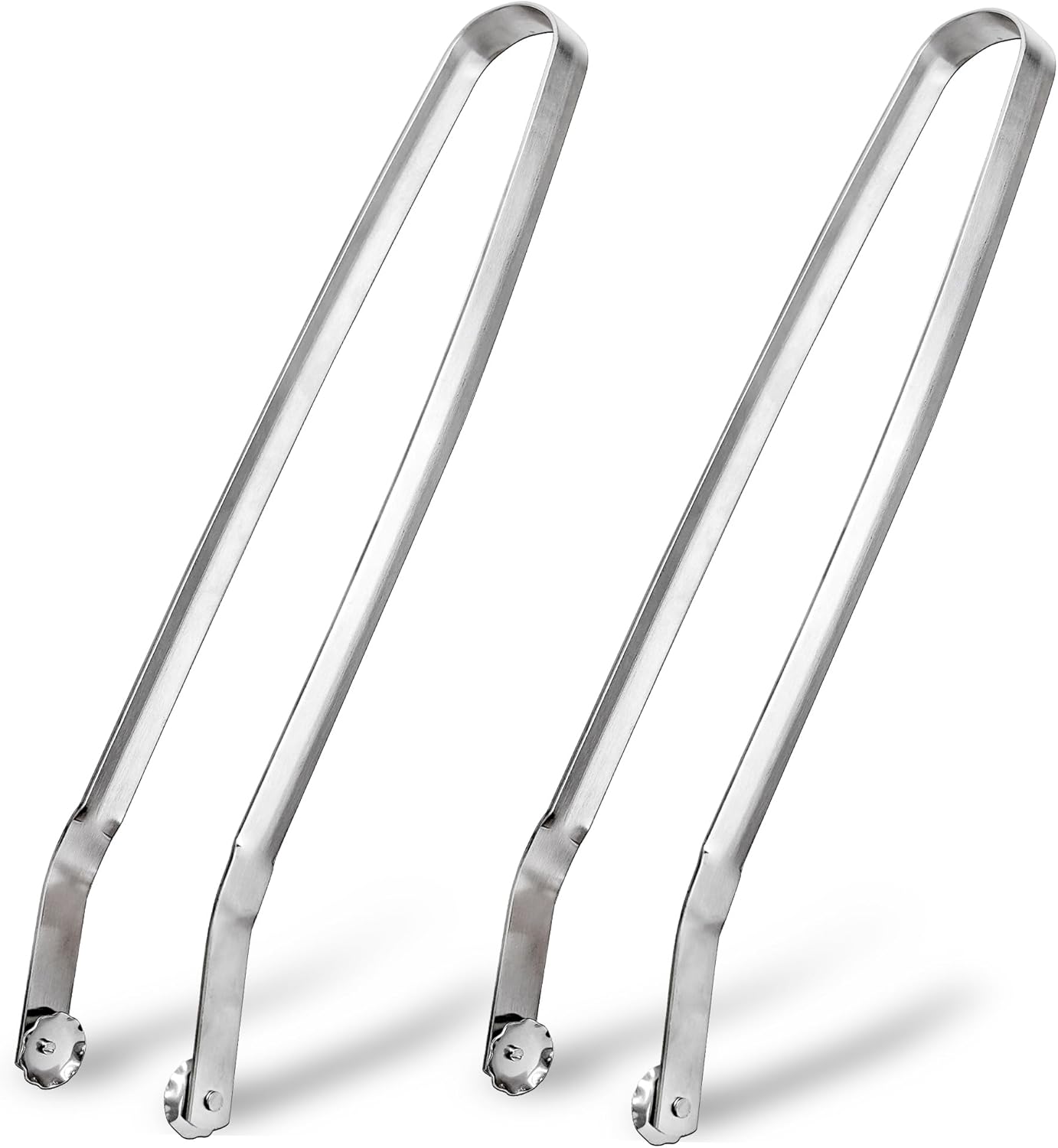 Szczypce do grilla ze stali nierdzewnej z kółkami - 40 cm - Profesjonalne narzędzie do grillowania, gotowania i bufetów na świeżym powietrzu - Idealn