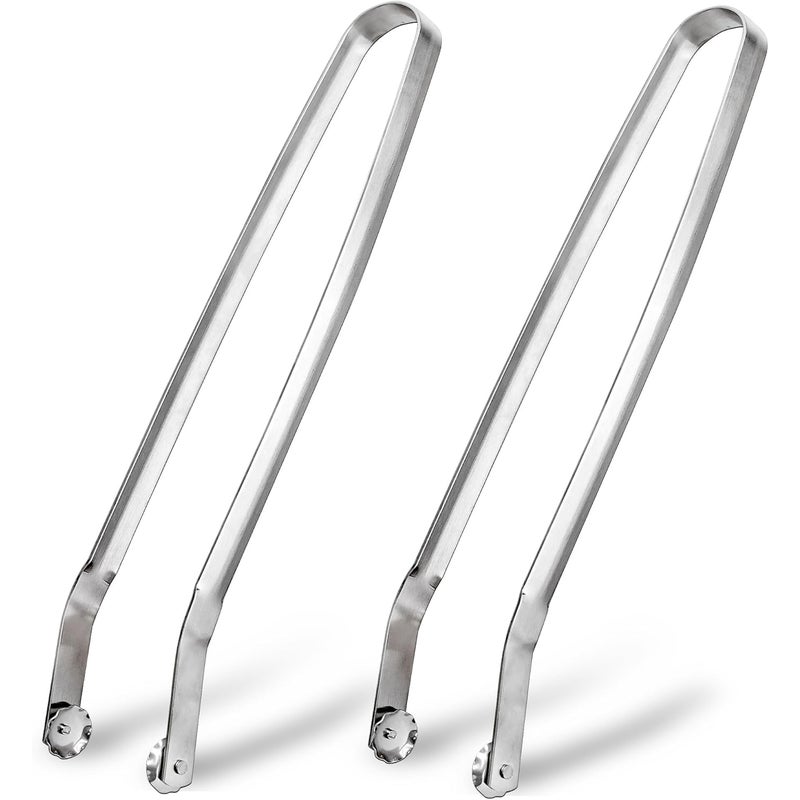 Szczypce do grilla ze stali nierdzewnej z kółkami - 40 cm - Profesjonalne narzędzie do grillowania, gotowania i bufetów na świeżym powietrzu - Idealn