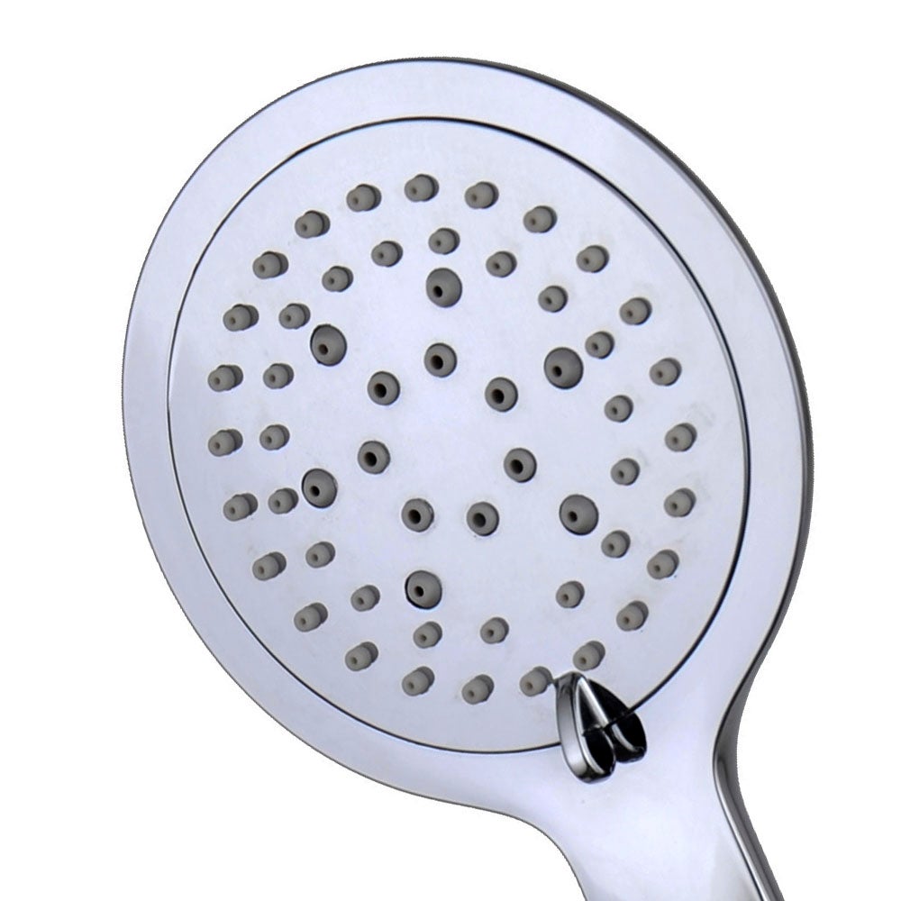 Kibath Poignée de douche Maneral ronde DUR finition chrome brillant en ABS - 2