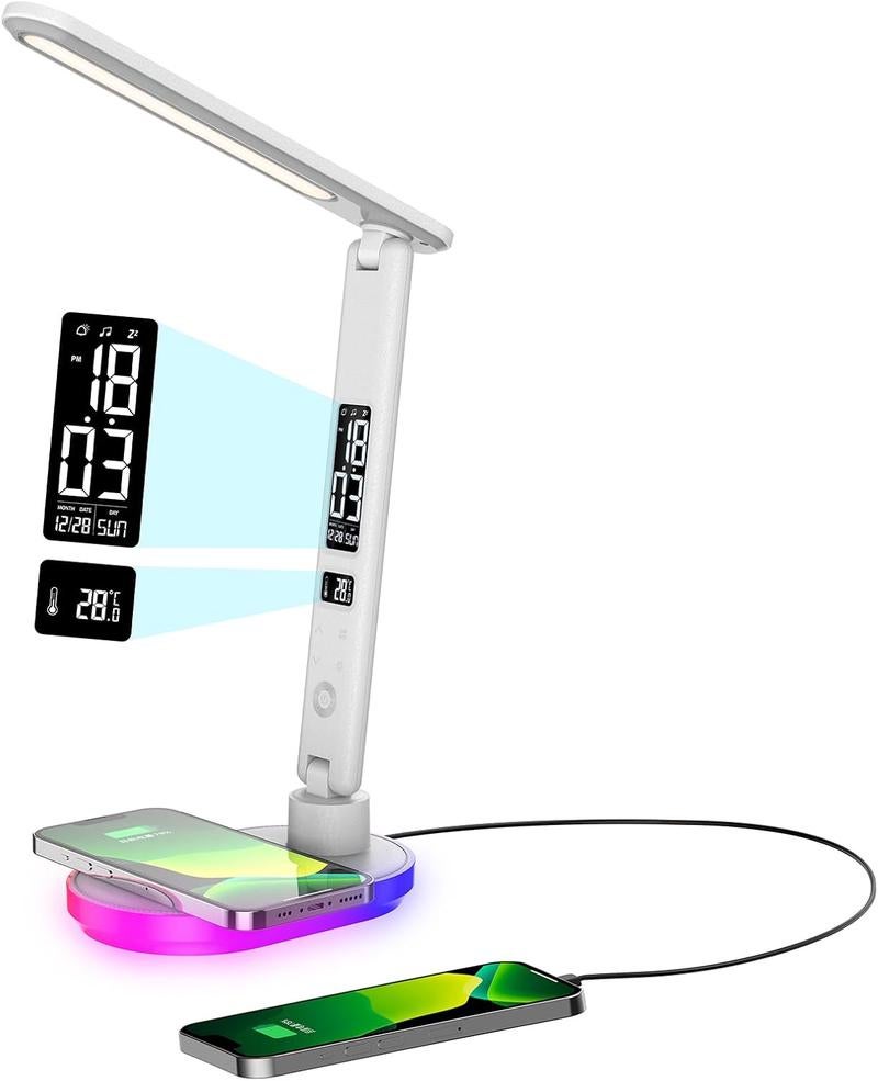 Lampe De Bureau à Pince Noire Avec LED Et Variateur Tactile