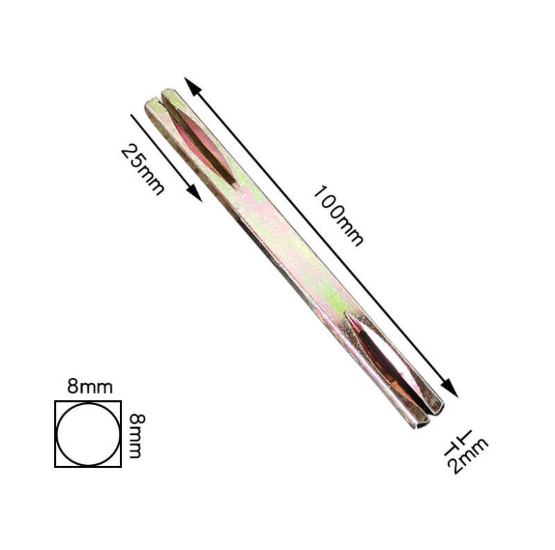 Asta maniglia quadrata 8 mm x 100 mm per maniglie porte, ferramenta porte, con 6 viti a brugola M6 e 1 chiave - 2