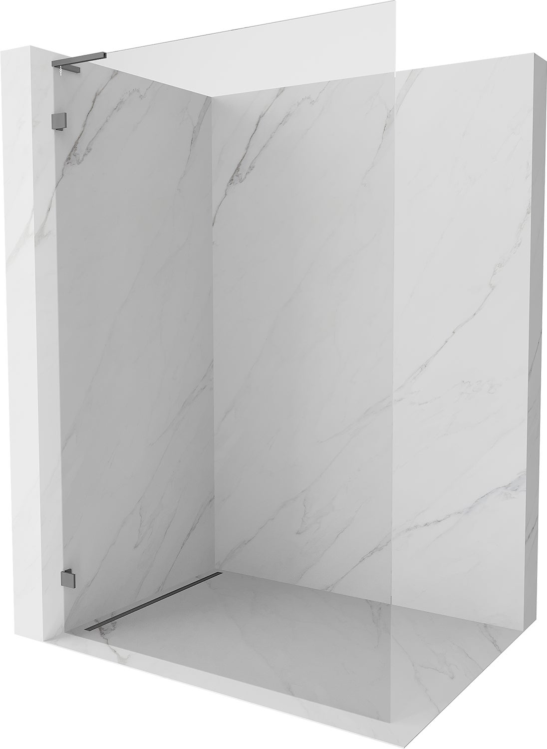 Mexen Lunar L ścianka prysznicowa Walk-in lewa 120 x 200 cm, transparent 8 mm, gun metal - 830L-120-000-95-00-L