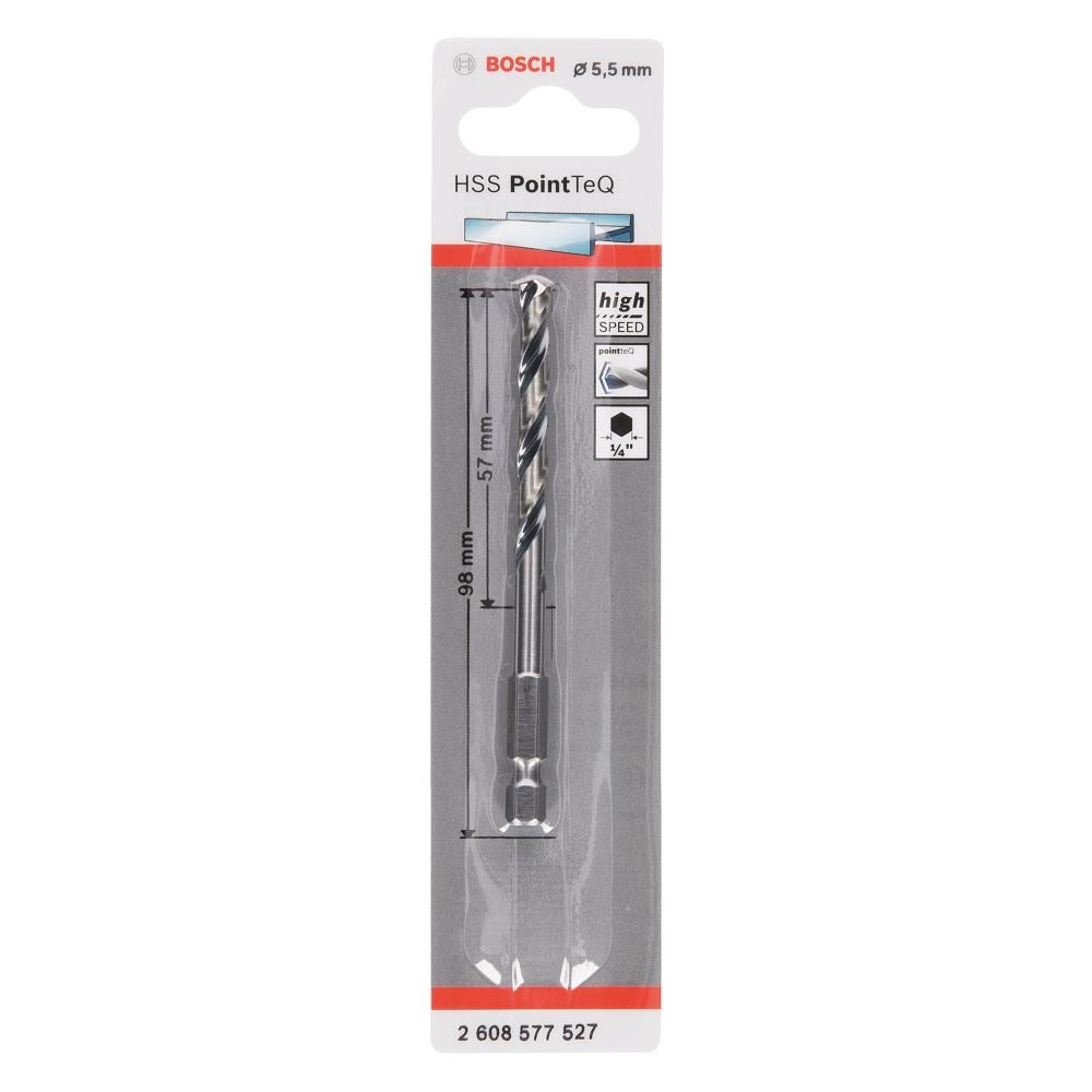 Broca hexagonal HSS PointTeQ de 5,5 mm