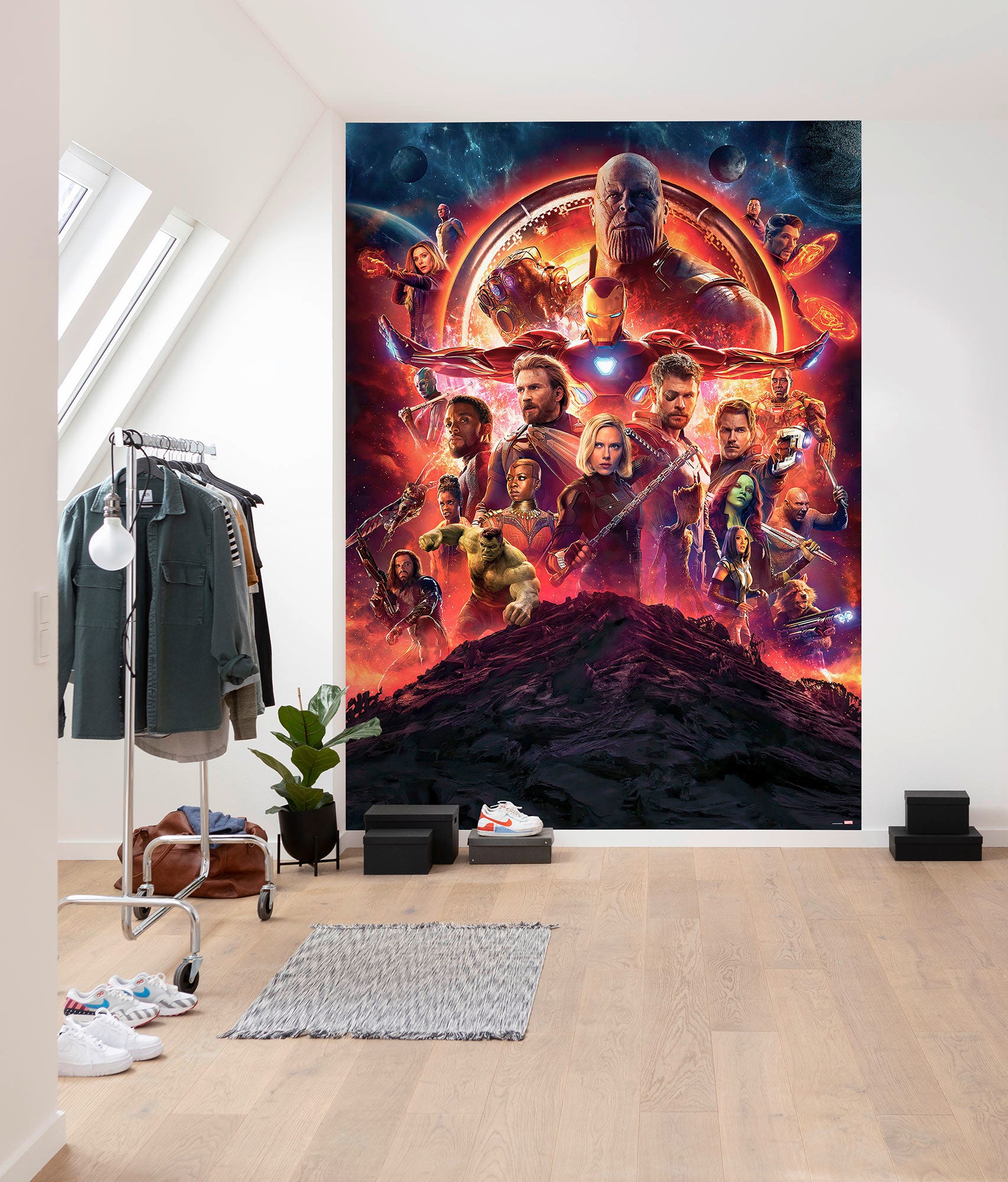 Adesivo Da Parete Superhero Avengers Super Size Spiderman Thor Iron-man Poster Artistico Adesivo Murale Ufficio Asilo Nido ID735 - Italia - Foto 1