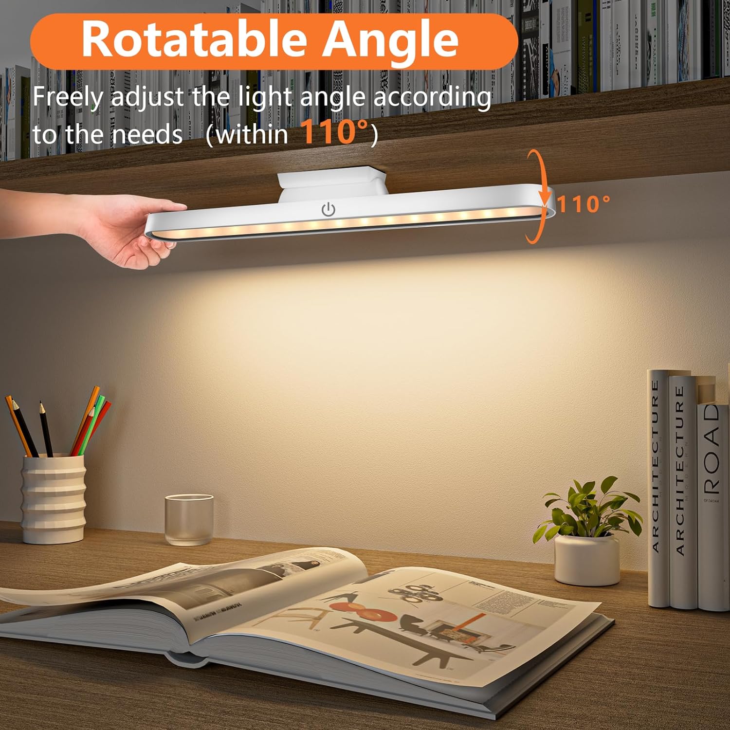 Lumière sous le comptoir, LED de cuisine, lumière d'armoire à intensité variable, bande lumineuse LED, lumière de cuisine rechargeable, blanche - 3