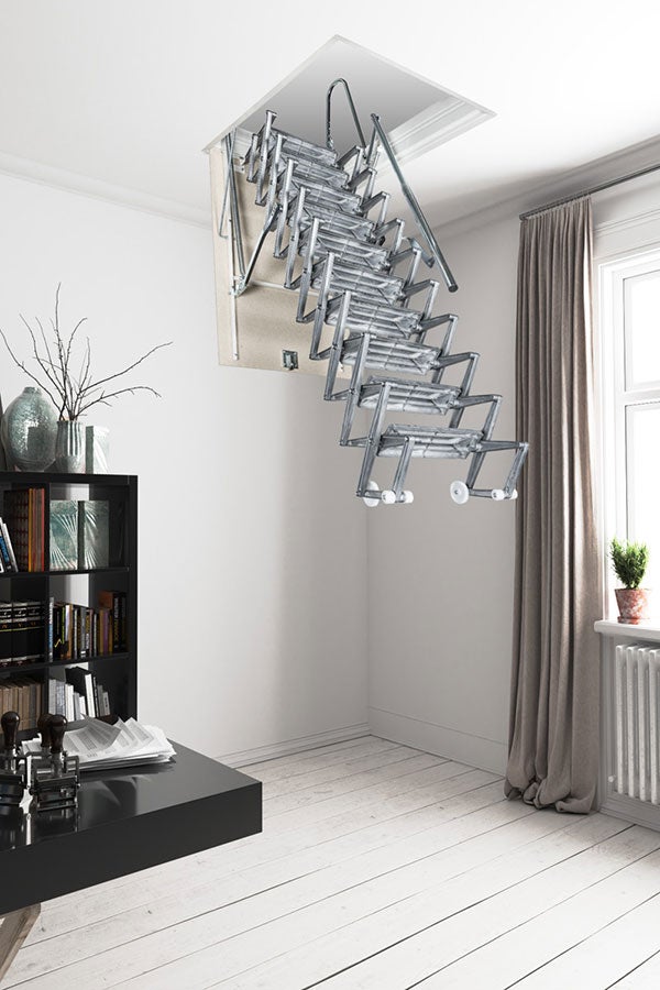 Escalier Grenier Accordéon - Trappe 70x70cm - Hauteur 2.76 à 3.00m - ACI-SVE300/70X70 - 6