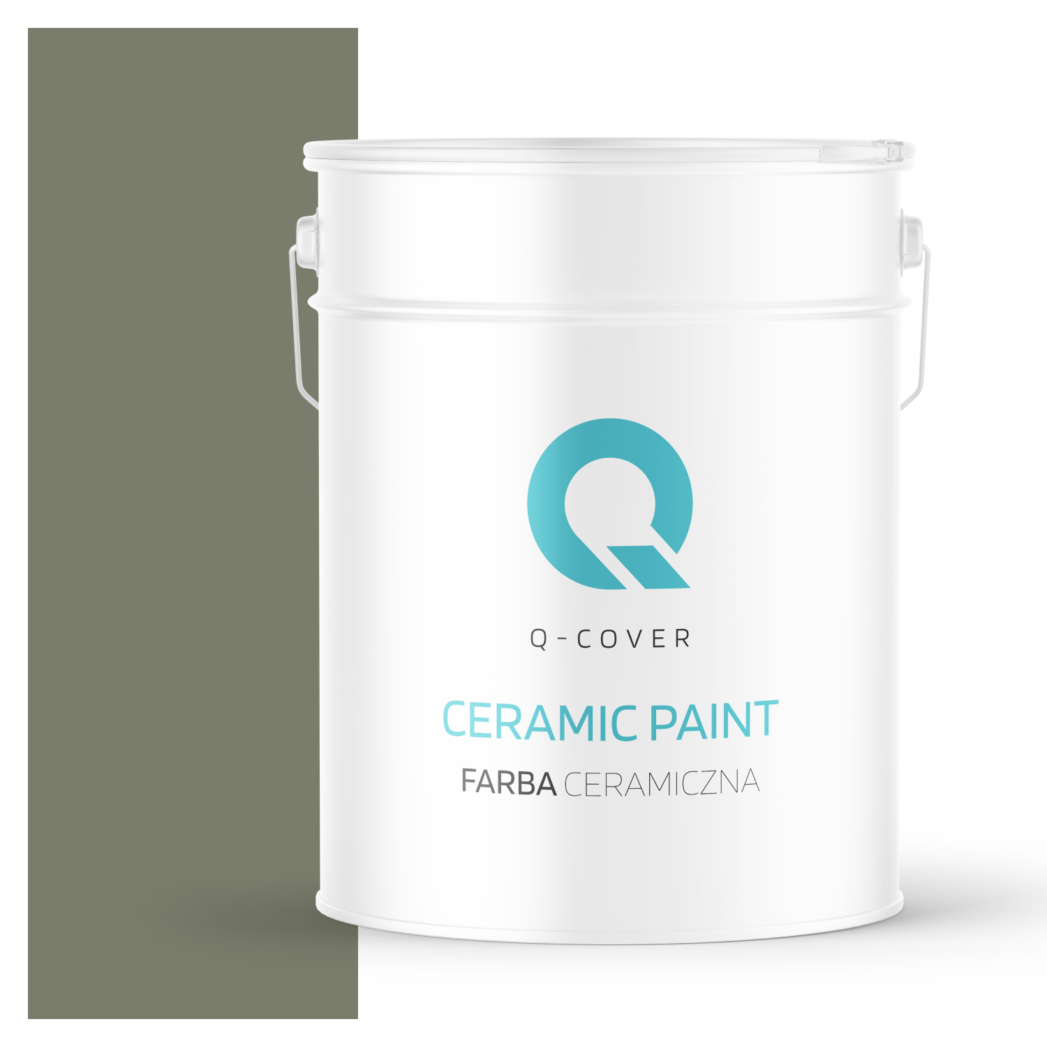 Farba Ceramiczna Do Ścian i Sufitów Q-Cover Khaki ciemny H1720 Głęboki Mat 10L